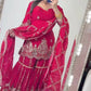 Crushed Shimmer Silk Sequin Sharara Set