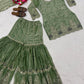 Crushed Shimmer Silk Sequin Sharara Set
