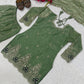 Crushed Shimmer Silk Sequin Sharara Set