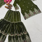 Crushed Shimmer Silk Sequin Sharara Set