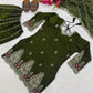 Crushed Shimmer Silk Sequin Sharara Set
