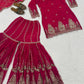 Crushed Shimmer Silk Sequin Sharara Set