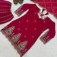 Crushed Shimmer Silk Sequin Sharara Set