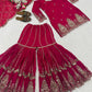 Crushed Shimmer Silk Sequin Sharara Set