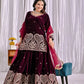Embroidered Velvet Sharara Set