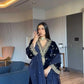 Embroidered Velvet Plazo Set