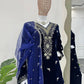 Embroidered Velvet Plazo Set
