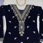 Embroidered Velvet Plazo Set
