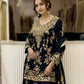 Sequin Embroidered Georgette Palazzo Suit