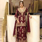 Sequin Embroidered Georgette Palazzo Suit