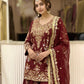 Sequin Embroidered Georgette Palazzo Suit