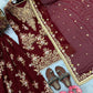 Sequin Embroidered Georgette Palazzo Suit