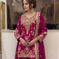 Sequin Embroidered Georgette Palazzo Suit