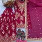 Sequin Embroidered Georgette Palazzo Suit