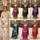 Sequin Embroidered Georgette Palazzo Suit
