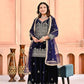 Embroidered Velvet Sharara Set