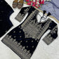 Embroidered Velvet Sharara Set