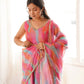 Watercolor Print Mirror Anarkali