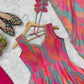 Watercolor Print Mirror Anarkali