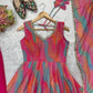 Watercolor Print Mirror Anarkali
