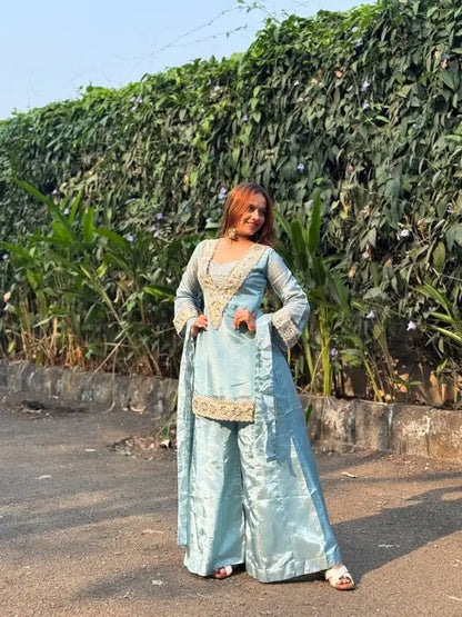 Mirror Moti Belt Sharara