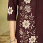 Floral Embroidered Rayon Co-ord