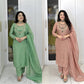 Kundan Work Crush Silk Kurta Palazzo Set