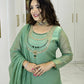 Kundan Work Crush Silk Kurta Palazzo Set