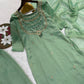 Kundan Work Crush Silk Kurta Palazzo Set