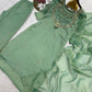Kundan Work Crush Silk Kurta Palazzo Set