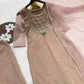 Kundan Work Crush Silk Kurta Palazzo Set