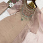 Kundan Work Crush Silk Kurta Palazzo Set