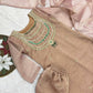 Kundan Work Crush Silk Kurta Palazzo Set