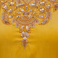 Aqua Green Satin Silk Kurta Set with Bead Work
