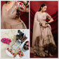 Ivory Mulmul Cotton Lehenga with Mirror Work