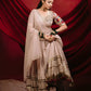 Ivory Mulmul Cotton Lehenga with Mirror Work