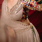 Ivory Mulmul Cotton Lehenga with Mirror Work