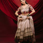 Ivory Mulmul Cotton Lehenga with Mirror Work