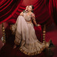 Ivory Mulmul Cotton Lehenga with Mirror Work