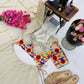 Ivory Mulmul Cotton Lehenga with Mirror Work