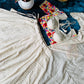 Ivory Mulmul Cotton Lehenga with Mirror Work