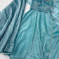 Aqua Front Slit Anarkali Palazzo Set