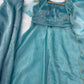 Aqua Front Slit Anarkali Palazzo Set