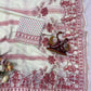 White Faux Georgette Mirror Work Saree
