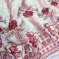 White Faux Georgette Mirror Work Saree