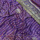Purple Bandhani Print Chinon Silk Saree