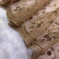 Gold Net Saree with Sequin Zari Embroidery