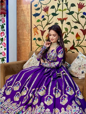 Royal Embroidered Lehenga Set for Wedding and Festive Wear