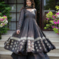 Charcoal Vichitra Silk Anarkali Palazzo Set