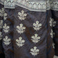 Charcoal Vichitra Silk Anarkali Palazzo Set